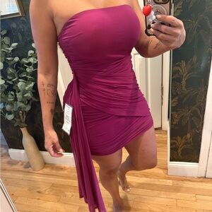 Speechless Magenta Strapless Dress